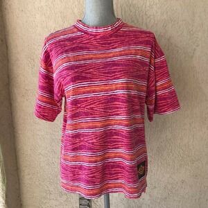 Womens Vintage 80s Zero Gravity Hot Pink Short Sleeve Shirt T-Shirt M Surfwear